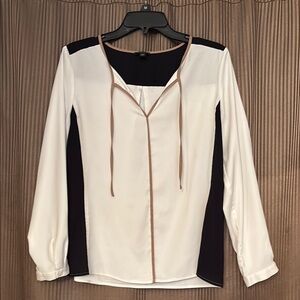 Elegant White and Black Women's Top